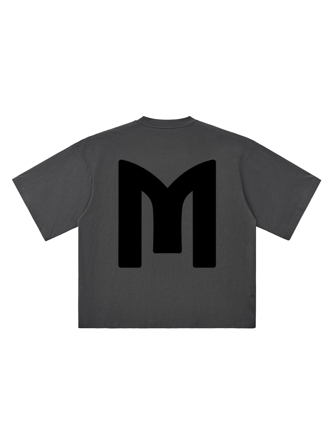 Monarch Oversized Tee — Wordmark — Dark Gray — Back